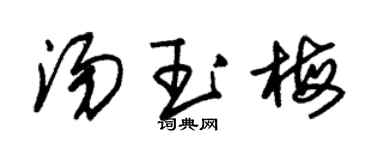 朱锡荣汤玉梅草书个性签名怎么写