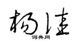 曾庆福杨佳草书个性签名怎么写