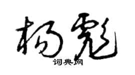 曾庆福杨彪草书个性签名怎么写