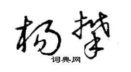 曾庆福杨攀草书个性签名怎么写