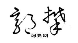 曾庆福郭攀草书个性签名怎么写