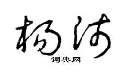 曾庆福杨沛草书个性签名怎么写