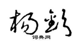 曾庆福杨钦草书个性签名怎么写