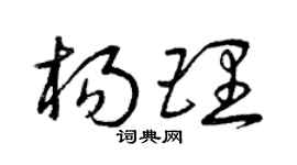 曾庆福杨理草书个性签名怎么写