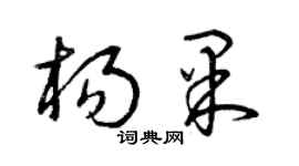 曾庆福杨果草书个性签名怎么写