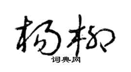 曾庆福杨柳草书个性签名怎么写