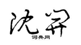 曾庆福沈开草书个性签名怎么写