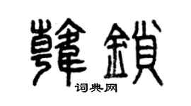 曾庆福韩锁篆书个性签名怎么写