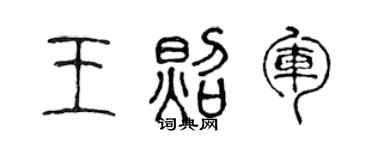 陈声远王照军篆书个性签名怎么写