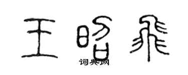 陈声远王昭飞篆书个性签名怎么写