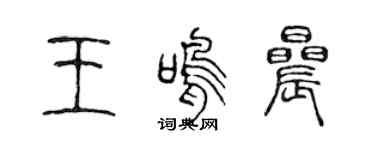 陈声远王鸣晨篆书个性签名怎么写