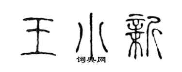 陈声远王小新篆书个性签名怎么写