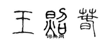 陈声远王照春篆书个性签名怎么写