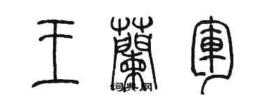 陈墨王兰军篆书个性签名怎么写