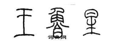 陈墨王鲁星篆书个性签名怎么写