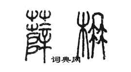 陈墨薛楠篆书个性签名怎么写