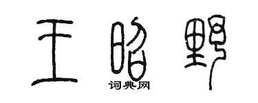 陈墨王昭野篆书个性签名怎么写