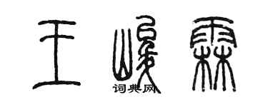 陈墨王峻霖篆书个性签名怎么写