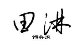 梁锦英田淋草书个性签名怎么写