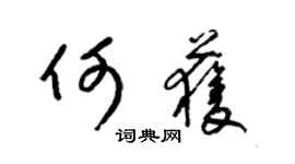 梁锦英何获草书个性签名怎么写