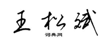 梁锦英王松斌草书个性签名怎么写