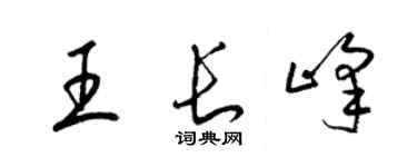 梁锦英王长峰草书个性签名怎么写