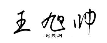 梁锦英王旭帅草书个性签名怎么写