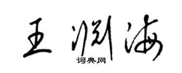 梁锦英王渊海草书个性签名怎么写