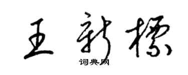 梁锦英王新标草书个性签名怎么写