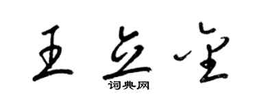 梁锦英王立金草书个性签名怎么写