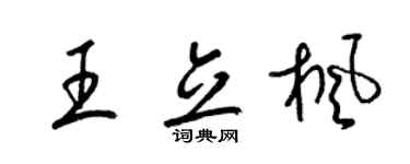 梁锦英王立枫草书个性签名怎么写