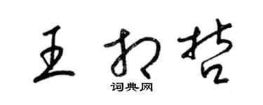 梁锦英王相哲草书个性签名怎么写