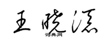 梁锦英王晓添草书个性签名怎么写