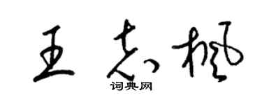 梁锦英王志枫草书个性签名怎么写