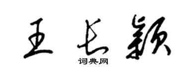 梁锦英王长颖草书个性签名怎么写