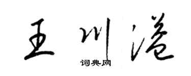 梁锦英王川溢草书个性签名怎么写