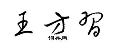 梁锦英王方习草书个性签名怎么写