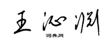 梁锦英王沁渊草书个性签名怎么写