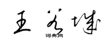 梁锦英王谷城草书个性签名怎么写