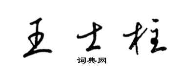 梁锦英王士柱草书个性签名怎么写