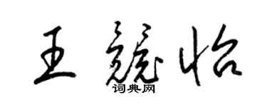 梁锦英王竞怡草书个性签名怎么写