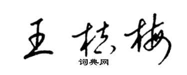 梁锦英王桔梅草书个性签名怎么写