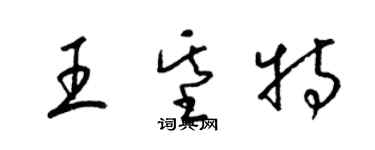 梁锦英王基特草书个性签名怎么写