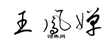 梁锦英王凤婵草书个性签名怎么写