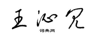 梁锦英王沁冗草书个性签名怎么写