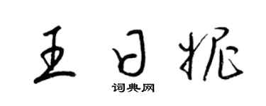 梁锦英王日妮草书个性签名怎么写