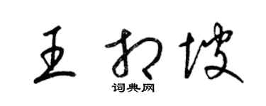 梁锦英王相坡草书个性签名怎么写