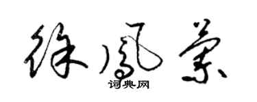 梁锦英徐凤兰草书个性签名怎么写