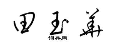 梁锦英田玉华草书个性签名怎么写