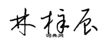 梁锦英林梓辰草书个性签名怎么写